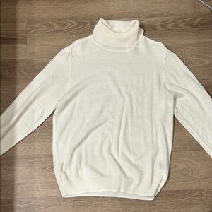 Fashion Nova Men's Ivory Turtleneck Sweater